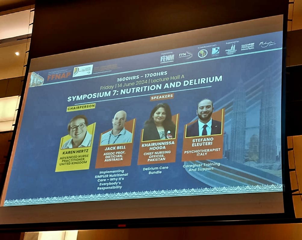 Khairunnissa Hooda, as a chief nursing officer, shares her expertise by providing input on the panel and discussing the delirium care bundle.