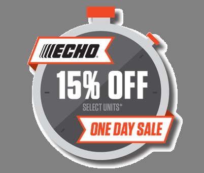 Lawnmower Hospital (@lawnmowerhosp) on Twitter photo It's TODAY!
Save 15% on <a href="/ECHOCan/">ECHO Canada</a> equipment.
Backed by a 5-year Consumer Warranty, you can't go wrong.
#OneDaySale #Lawncare #Landscape It's TODAY!
Save 15% on <a href="/ECHOCan/">ECHO Canada</a> equipment.
Backed by a 5-year Consumer Warranty, you can't go wrong.
#OneDaySale #Lawncare #Landscape