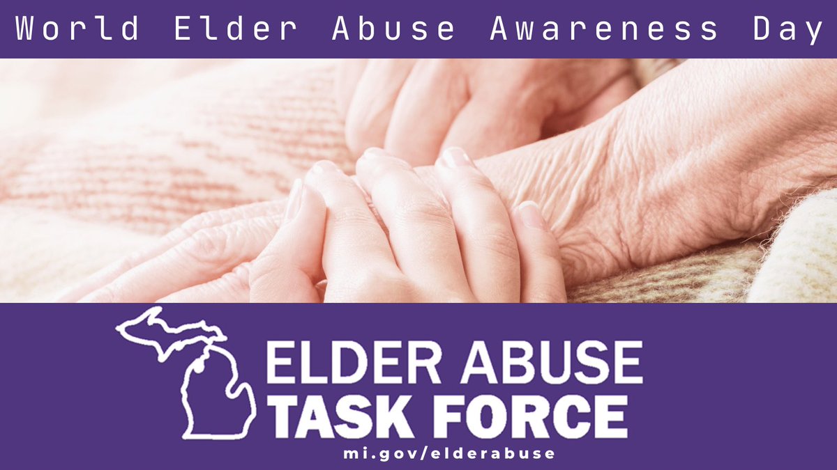 MIAttyGen's tweet photo. Today is World Elder Abuse Awareness Day. In the U.S., 10% of adults 60+ experience elder abuse, much of it unreported. AG Nessel’s Elder Abuse Task Force was created to stamp out this problem. Awareness leads us closer to change. Learn how you can help. #EATF https://t.co/ndYRkh9Y2U