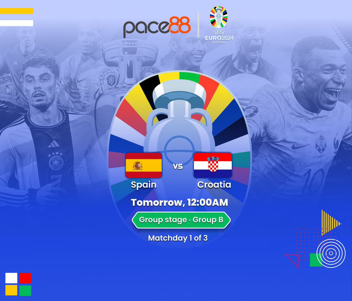 Pace88Official1's tweet photo. MATCHDAY⚽️
🇪🇺2024 UEFA EURO (IN GERMANY)
🏆Hungary 🆚 Switzerland - ⏱9:00pm
🏆Spain 🆚 Croatia - ⏱12:00am
🏆Italy 🆚 Albania - ⏱3:00am

Come to life, Come to Pace88!
The most safest online platform in Asia!

亚洲最顶尖最豪华的娱乐平台
今天就加入PACE88 https://t.co/uR71oHQxNA