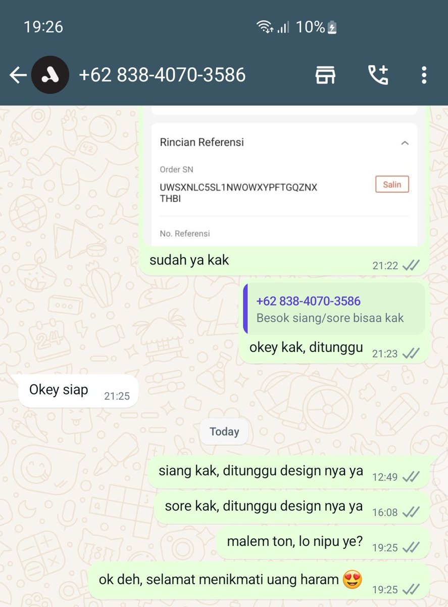 hoshinchan's tweet photo. RT biar ga banyak orang yang ketipu dia 🧘🏻‍♀️

hii moots! hati hati yaa kalau mau beli jasa edit design apapun itu ke dia @AnssCreative 
dia nih akun nya terstruktur bgt mulai dr twt, ig sampai whatsapp bisnis aku liat, kalau kalian ga teliti pasti ngira nya akun bener [cont..] https://t.co/N5JyeELRmK