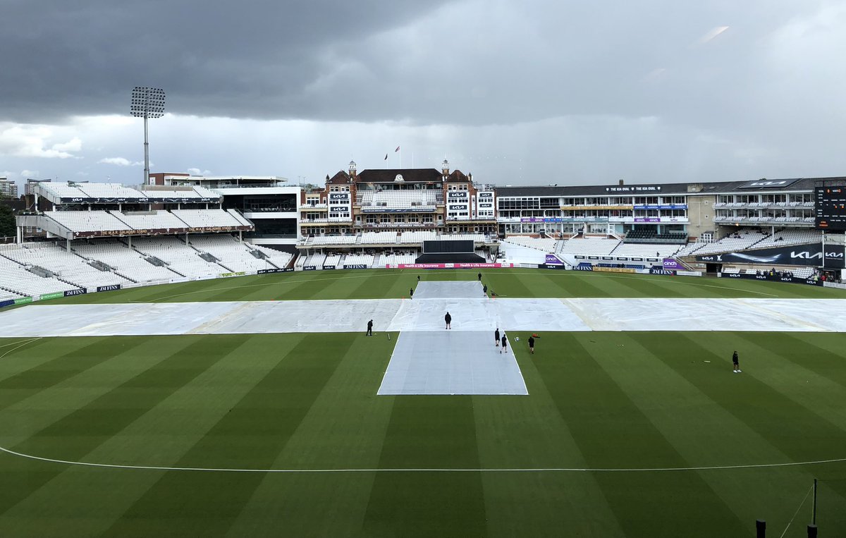 Hopefully the weather Gods will look kindly on us. The ground staff working tirelessly with the covers on and off!