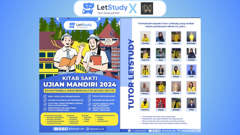snbtfess's tweet photo. ada yg mau?? lengkap bgt

Kitab Sakti Ujian Mandiri 2024 by Letstudy, biar kamu lolos jalur fast track

Cocok buat kamu yang lagi ngejar SIMAK UI, UTUL UGM, dan lainnya dalam waktu kurang dr sebulan
1000+ latihan soal dilengkapi pembahasan soal berbentuk teks dan video pembahasan https://t.co/J0vWdgW7a8