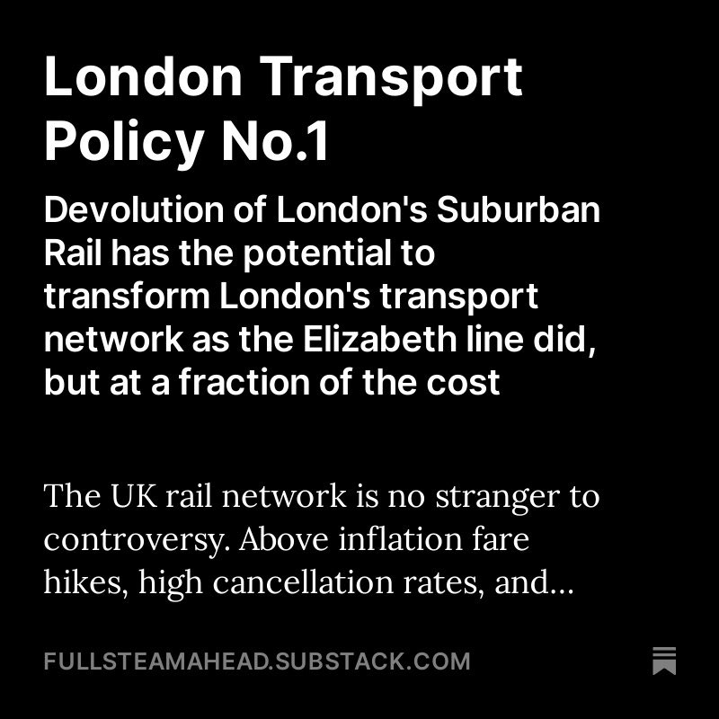 There’s an investment London could make that would provide the same capacity as the Elizabeth line for a tenth of the cost. It might sound too good to be true, but it isn’t! 1/7