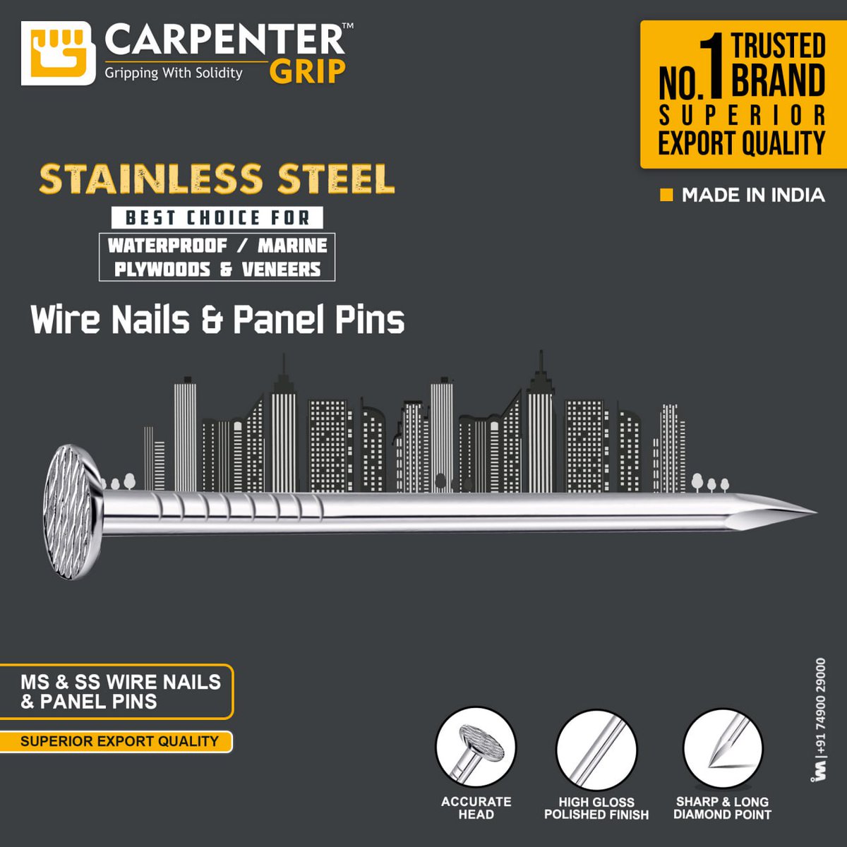 ibais_hardware's tweet photo. CARPENTER GRIP - RAJKOT
For enquiry via WhatsApp click:
https://t.co/2FO5gGLfYj
Helpline No.: +91 87800 38150
#wirenails #panelpin #hardwareproduct #hardwarefitting #furniturefitting #hardwareaccessories #hardwaredesign
.
@CarpenterGrip
@ibais_hardware https://t.co/ptVIDtEcgA
