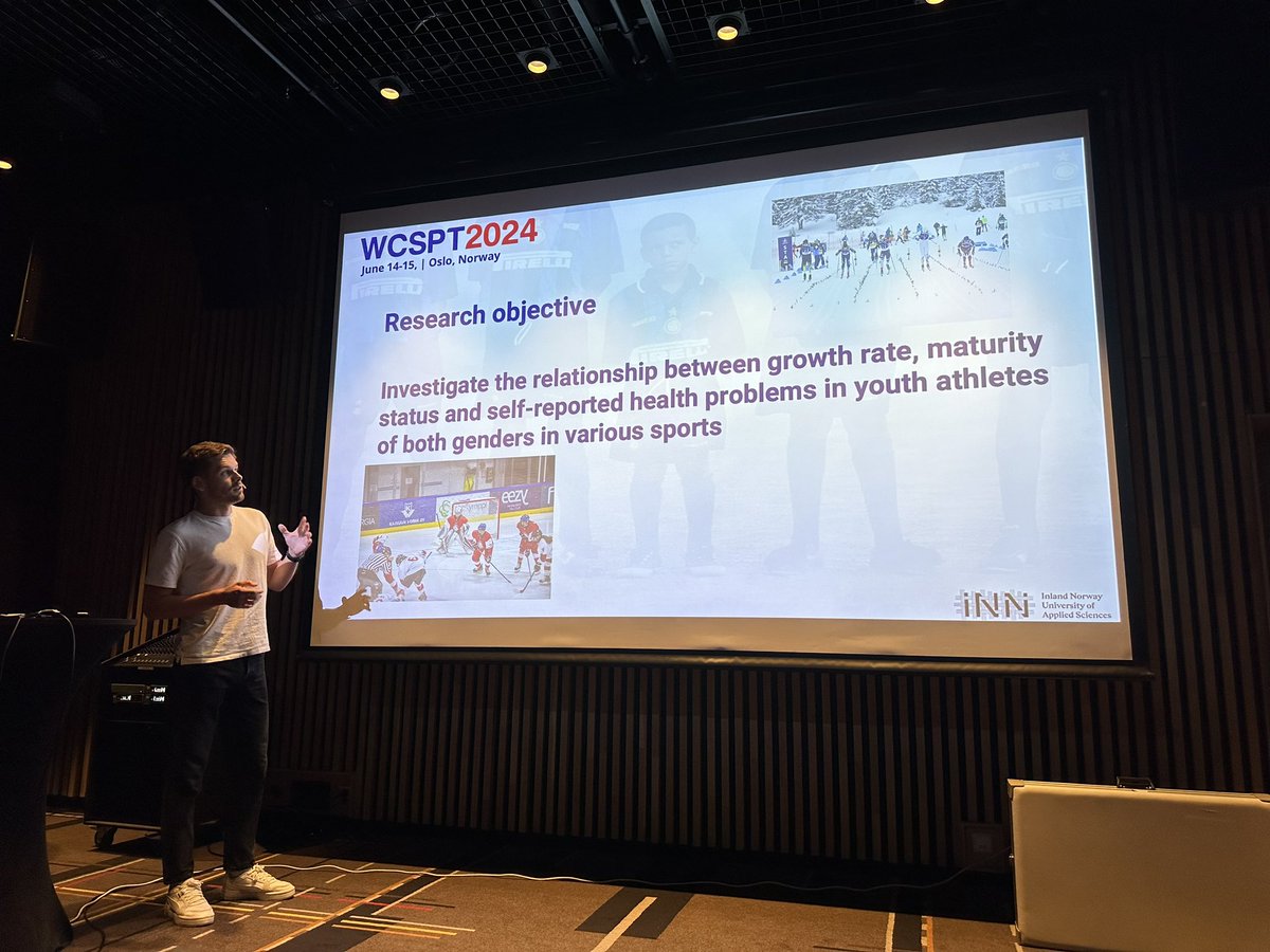 Happy to be able to share some of the findings from our study on growth, maturation and health problems in youth athletes, at #WCSPT2024