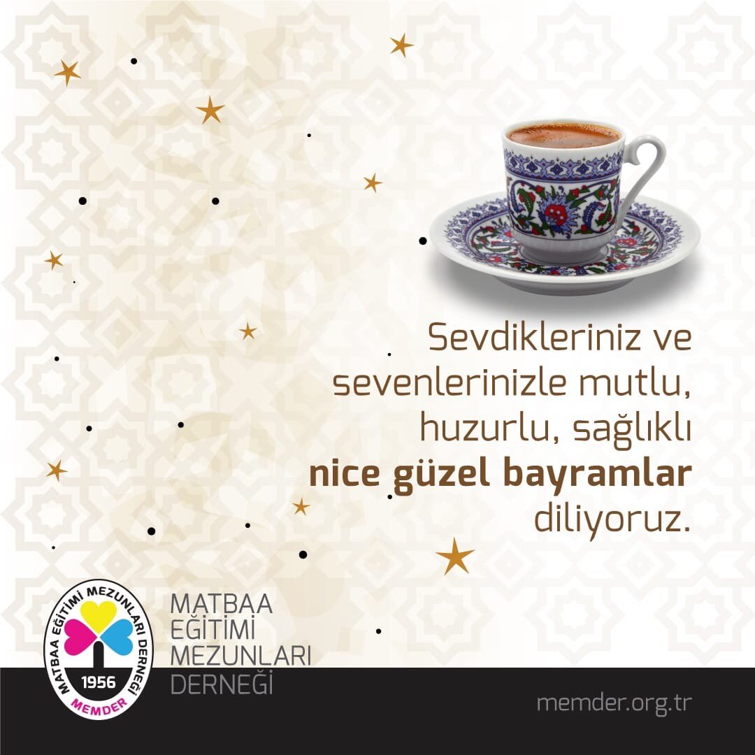 Sevdikleriniz ve sevenlerinizle mutlu, huzurlu, sağlıklı nice güzel bayramlar diliyoruz. 
#bayram #kutluolsun #sağlık #huzur #mutluluk
