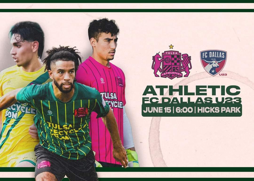 ⚽Futbol⚽Match⚽Day⚽ 
<a href="/TTownSoccer/">Tulsa Athletic</a>  🏡#HomeMatch🏡 v  <a href="/FCDallas/">FC Dallas</a>
#TTID #PartyInThePark #TulsaTilliDie