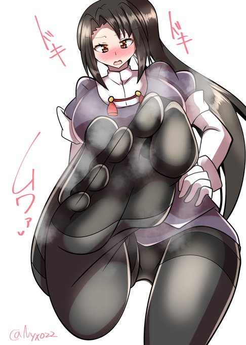 「まったく貴様は…ほら、これでいいのか…?///」ムレムレ黒タイツ那智さん(ˇωˇ) 進水日おめでとう!(連続1562日目#艦これ版真剣お絵描き60分一本勝負_20240615#艦これ版深夜の真剣お絵描き60分一本勝負 #めび環んどろ #10000日チャレンジ #那智進水日 