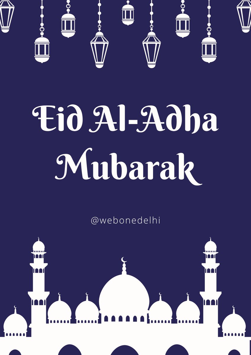 WebOneDelhi's tweet photo. 🌙✨ Eid Mubarak from all of us at Webone! 🌟 May your Eid al-Adha be filled with joy, peace, and prosperity. Let's celebrate this blessed occasion with love, gratitude, and togetherness. 🕌🕋

#EidAlAdha #EidMubarak #Webone #FestivalOfSacrifice #CelebrateTogether https://t.co/4Y9M2Psjcf