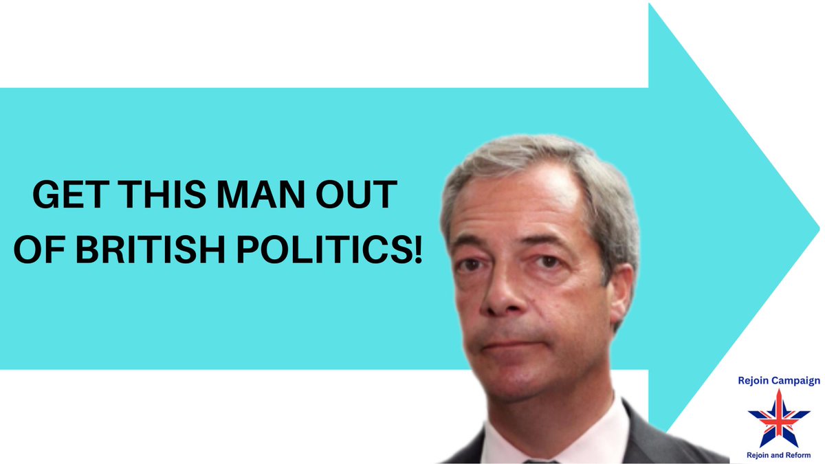 sonofr's tweet image. HE'S HANGING AROUND LIKE A BAD SMELL!

This is the man who said if Brexit failed he'd leave the country. Brexit is a catastrophe and he's still here!

He's brought Britain to its knees. Now he's standing for parliament.

PEOPLE OF CLACTON, TELL FARAGE TO SLING HIS HOOK!

ENOUGH!…