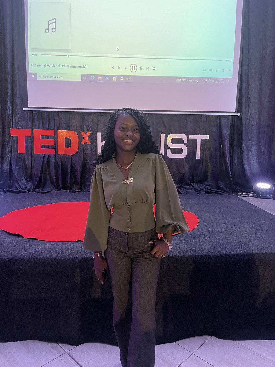 _saada_aa's tweet photo. TEDx KNUST event 2024👍🏽🔥happening at KSB Block B
@TEDxKNUST 
I am super honored to be here today and it’s been insightful so far 🤩🥳. 

#TEDxKNUST 2024 https://t.co/a3qKYnzLcw