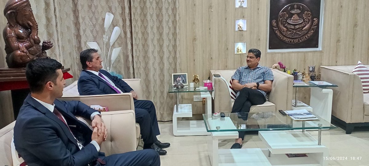 profalokkumar's tweet photo. Had an extremely fruitful meeting with officials of Tajikistan Embassy who visited the university, met students from their country and explored avenues for mutual collaboration. https://t.co/4iHPKpipO2