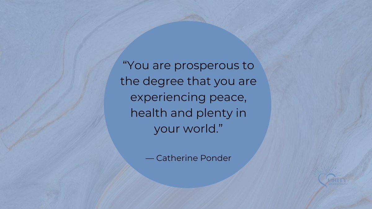 UnityWDC's tweet image. “You are prosperous to the degree that you are experiencing peace, health and plenty in your world.”
––Catherine Ponder
#qotd