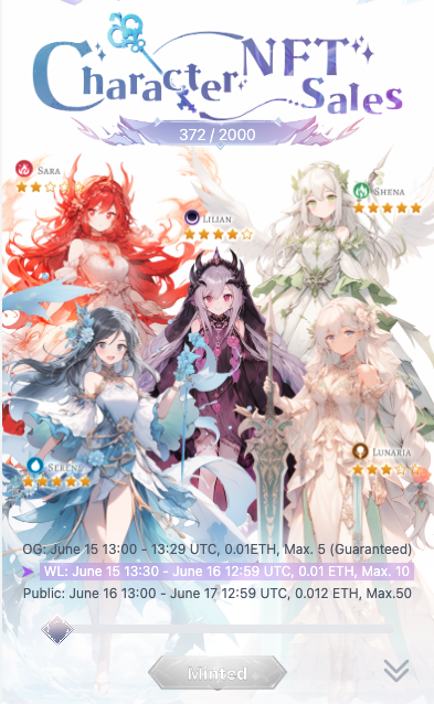 kishi27's tweet photo. #BlastFantasy 
WLをゲット出来たので10体Mintしました🚀
幸運にも2.5%のユニークをゲット！

WLが無い場合でも明日6/16(日) 22時からパブリックセールは参加可能です。
現在 372 / 2000 なのでパブセまで残りそう。パブセ価格は1体0.012ETH(42ドルぐらい)

3マッチパズルゲームですが、気になっていた方はこちらからどうぞ
【👇リファです】
https://t.co/MHJllZoUMo

詳細はまだわかりませんが、多分無料プレイも出来そうです。(NFTがRareスタートでcomonがない）
毎日デイリーポチポチもあります。