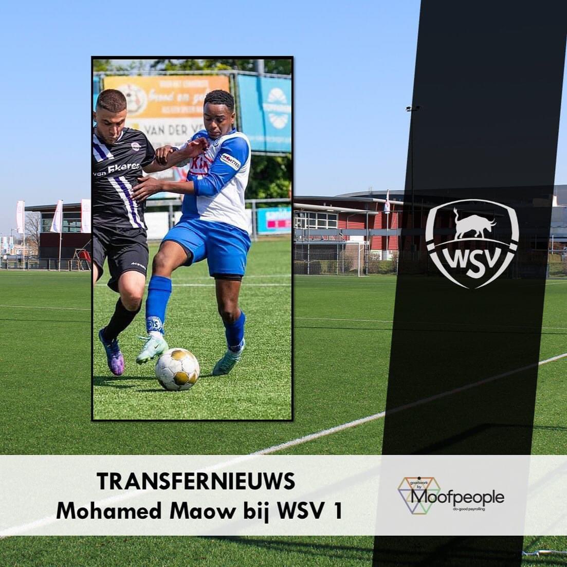 TRANSFERNIEUWS
Vanaf komend seizoen zal Mohamed Maow aansluiten bij WSV 1. 

Mohamed komt over van DTS’35. Daar is hij vleugelverdediger.

We zijn blij met de komst van Mohamed en wensen hem veel plezier en succes toe!