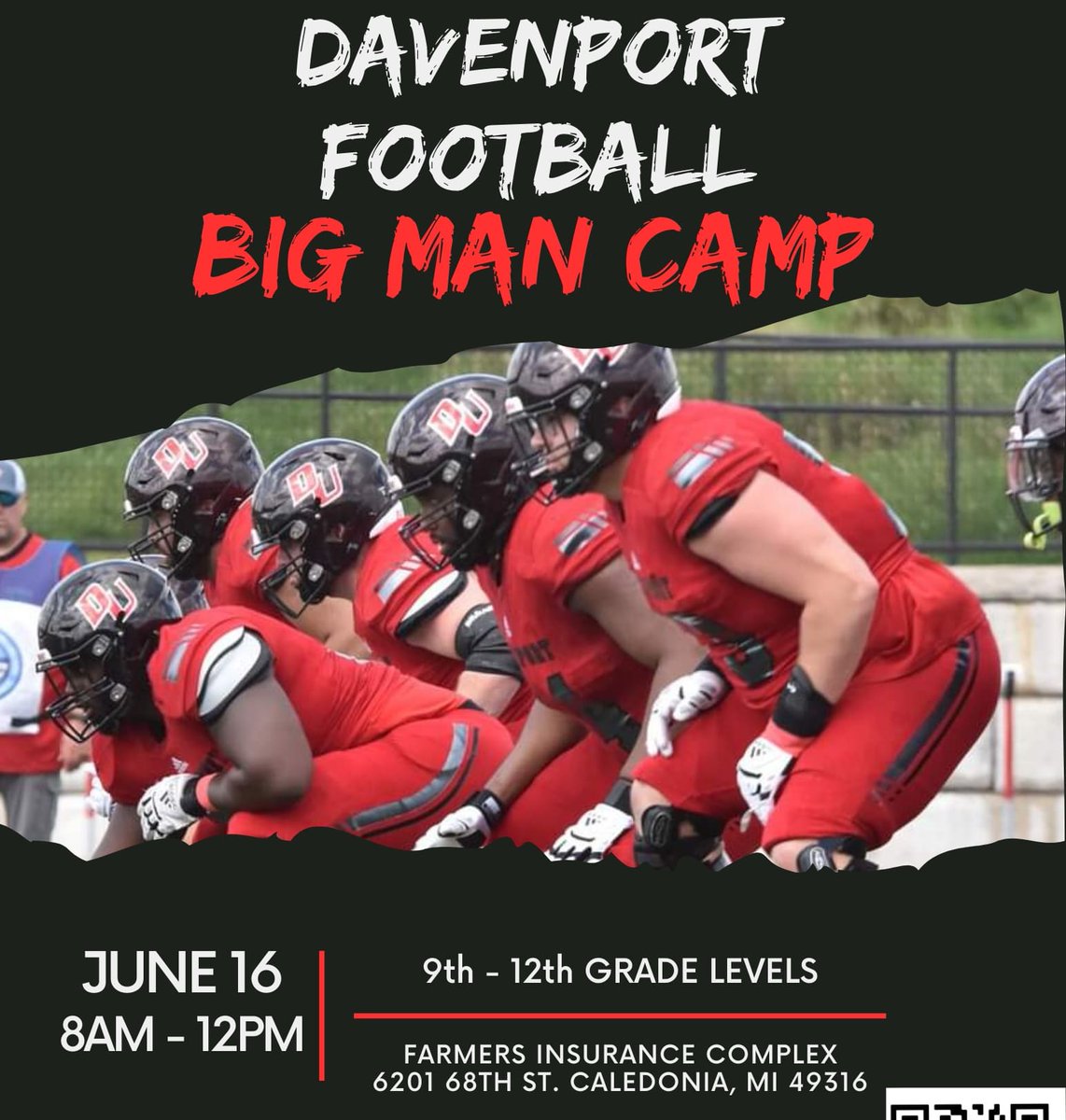 Big Man Camp tomorrow!!! Registration at 8am!!! #SundayFunday