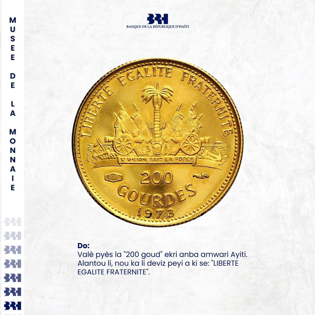 15 jen 1974 - 15 jen 2024⚽🇭🇹

Sa fè 50 ane depi seleksyon nasyonal peyi nou te ekri yon paj enpòtan nan listwa foutbòl mondyal la. Yon evènman ki te fè tout peyi a fyè. Pou make kalifikasyon Grenadye yo nan faz final Koupdimond 1974 la, Bank Nasyonal Repiblik Dayiti (BNRH) te