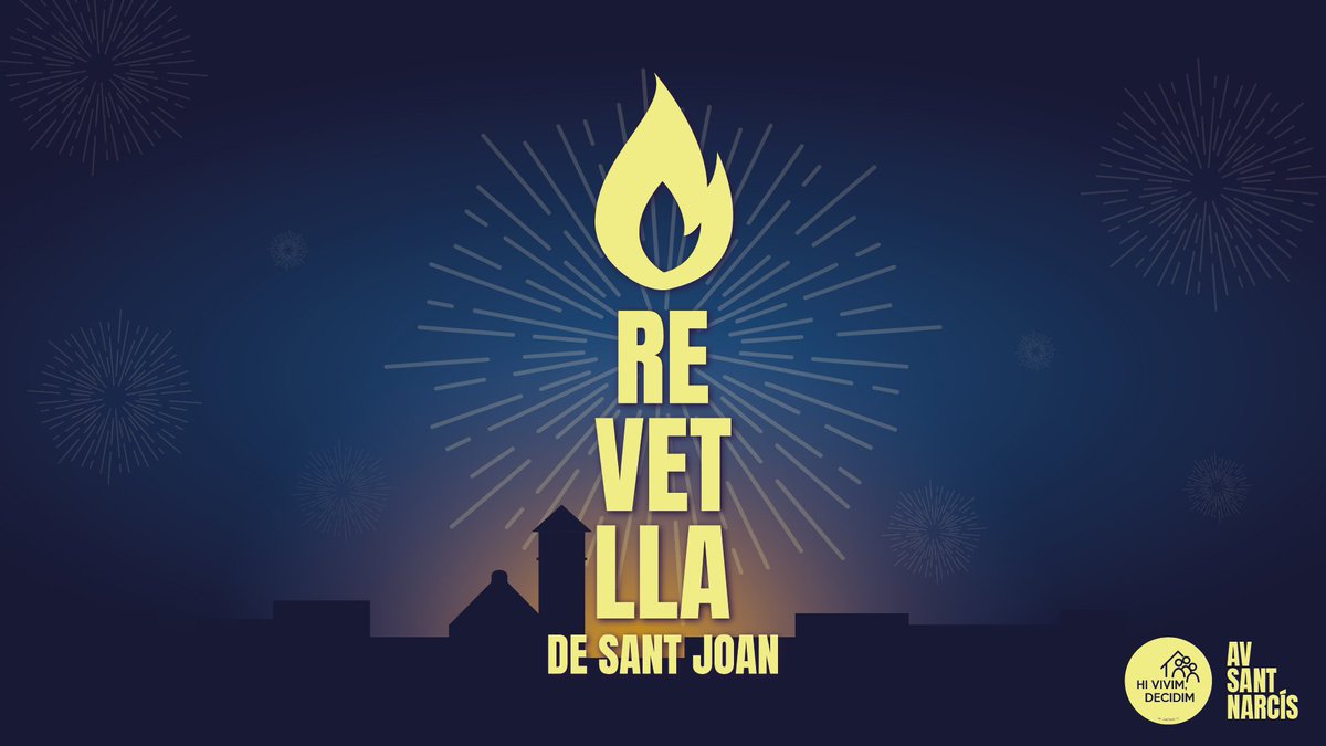 🎆 SOPAR POPULAR

És un sopar obert a tothom, on cadascú porta el seu menjar, la beguda, els plats i gots, les taules i cadires. L'associació habilitarà una zona per parar les taules i cadires.

📍 Plaça Assumpció
📅 Dg. 23 de juny
⏱ 20h
🟢 AVSantNarcís

#hivivimhifemrevetlla