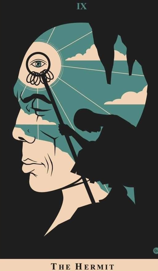 sanjabh's tweet image. “In the end I found that I wanted myself in everything. But without looking for myself. Therefore I no longer wanted to seek myself outside of myself, but within.”

― Carl Jung 

[ “The Hermit” • R.Black Tarot Deck ]