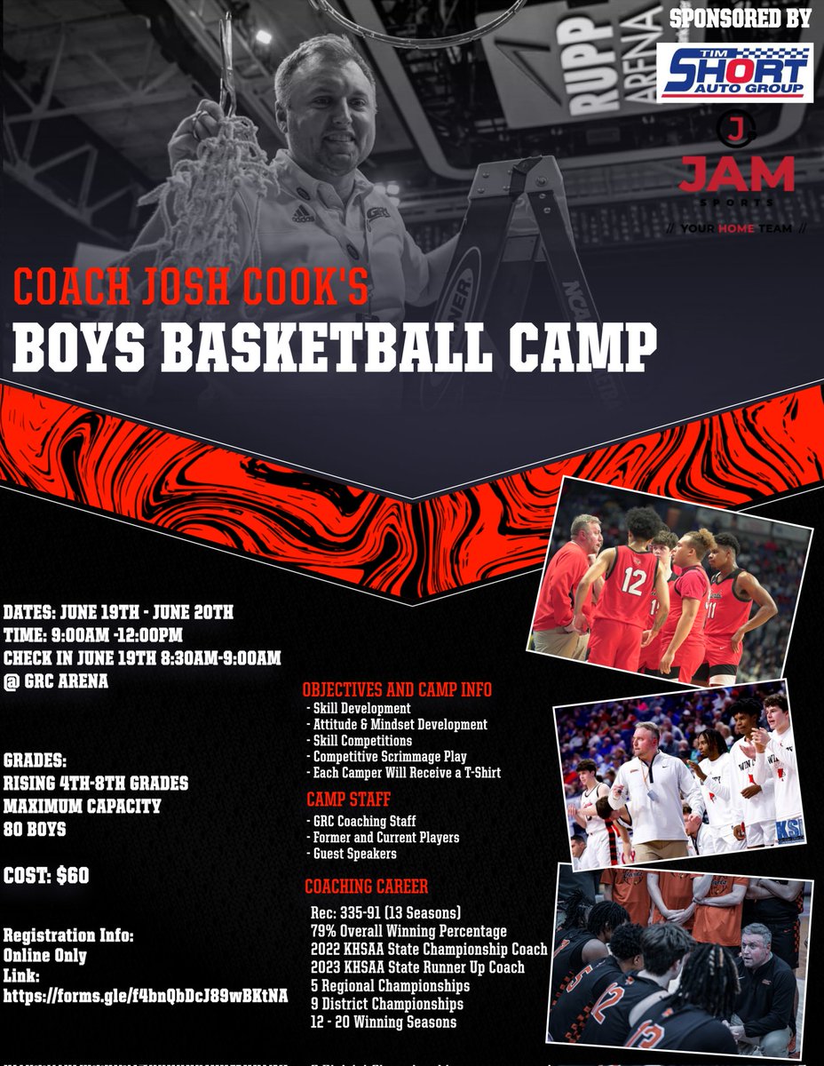 Make Sure To Check Out The Camp Staff! 👀

Players will get the opportunity to learn from some of the best. We hope to see your son next week. Make sure to get signed up! ⬇️⬇️⬇️  

Registration Link Below:
forms.gle/f4bnQbDcJ89wBK…
