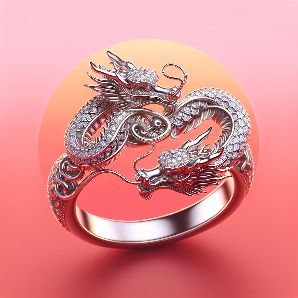 customizzy_com's tweet image. Twelve Zodiac Diamond Rings - Dragon