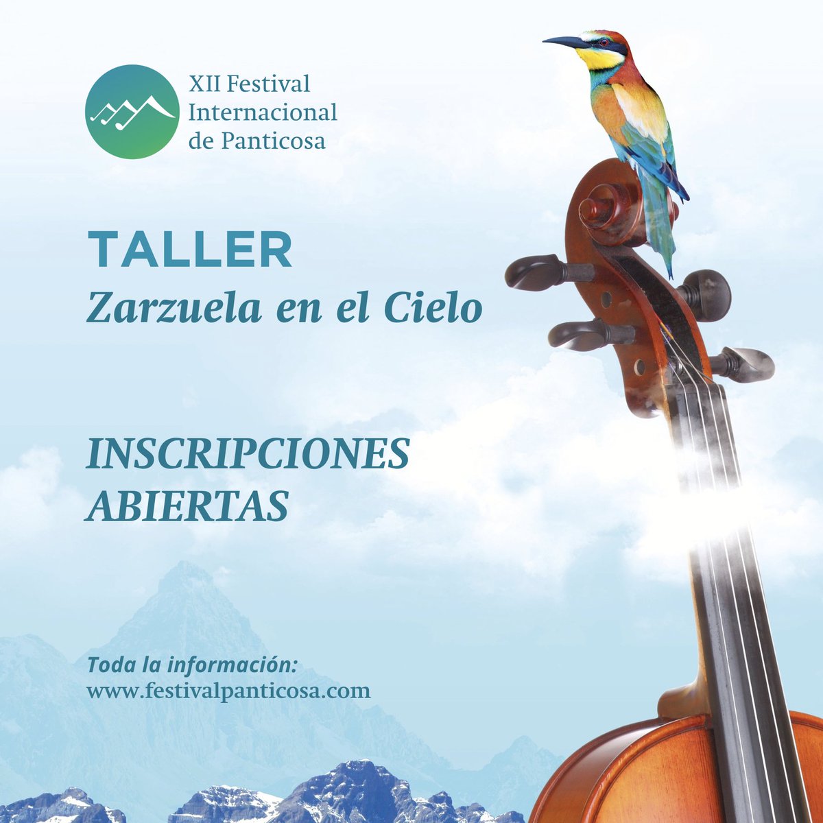 Convocatoria abierta para participar en el taller Zarzuela en el Cielo 🌤
🎤 ¡Inscríbete ! 🎶
Con <a href="/NFHerrera/">NancyFabiolaHerrera</a> #Zarzuelaporelmundo
Dirigido a cantantes profesionales.
🎖 Premio Incentivo <a href="/GarciaEstebFund/">Fund. Garcia Esteban</a> 
🔗 festivalpanticosa.com/.../zarzuela-e…
¡Esperamos tu participación!
