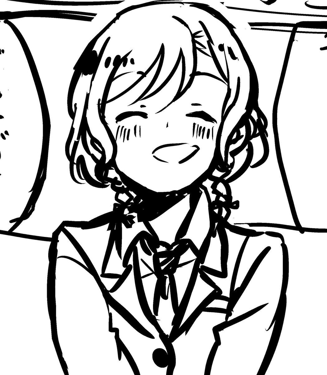 こういう顔の日菜ちゃん描くのが好き、落ち着く 