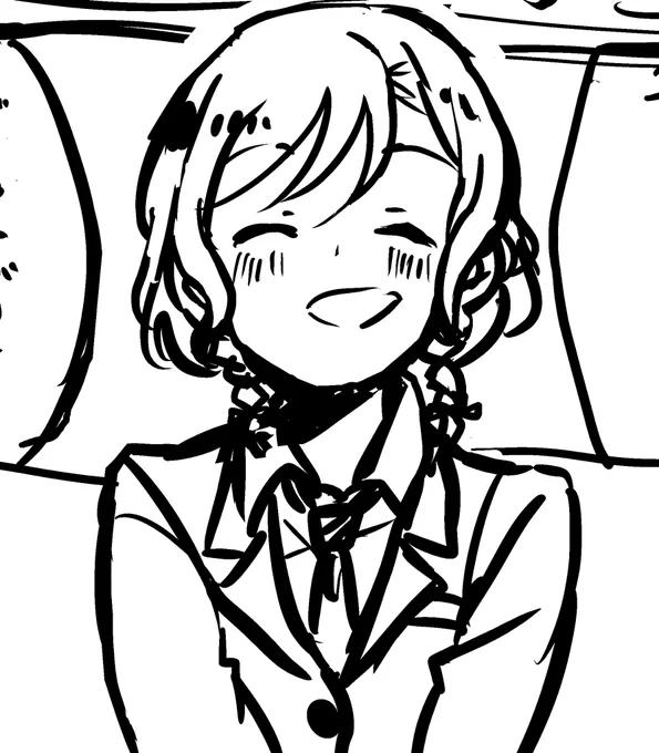 こういう顔の日菜ちゃん描くのが好き、落ち着く 