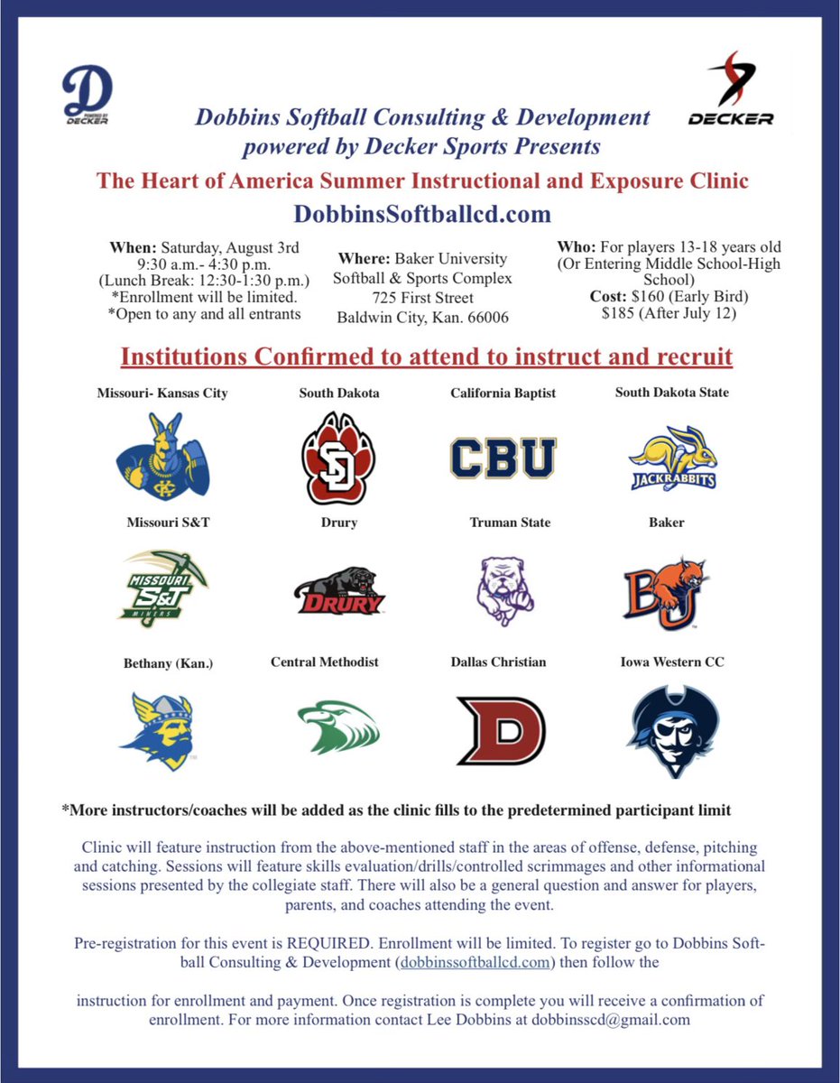 Baker University Softball tweet media