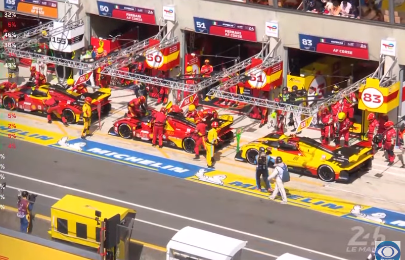 canaleffe's tweet photo. A paz do ferrarista após o time parar TRÊS CARROS AO MESMO TEMPO (como é em Le Mans, pode demorar à vontade!) https://t.co/2fSRofM1mv