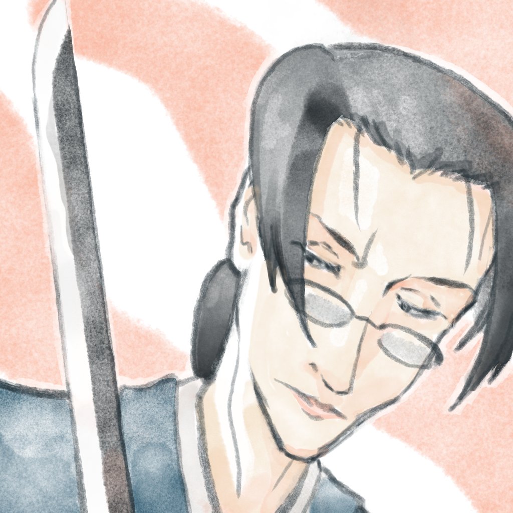 SWNeph's tweet image. Was up one night with @TooBodacious and we ended up drawing Samurai Champloo characters. Here&apos;s Jin and check out his Mugen.