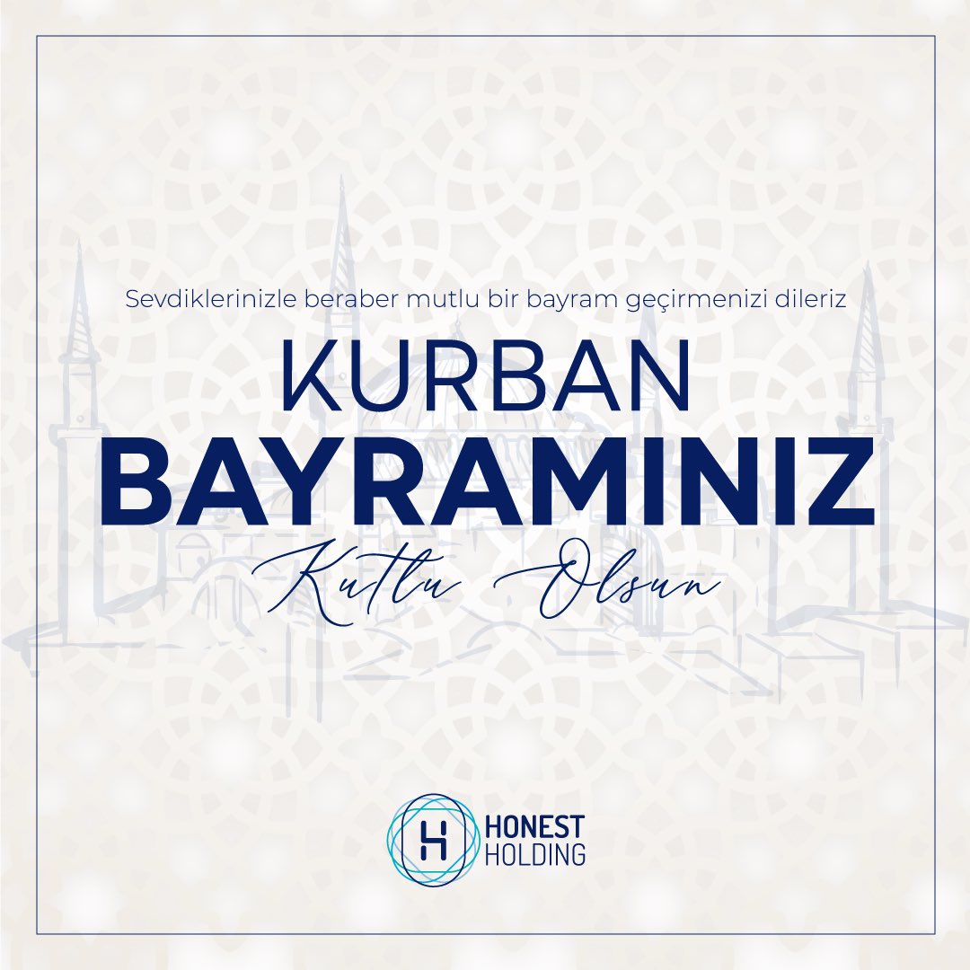 Sevdiklerinizle beraber mutlu bir bayram geçirmenizi dileriz. Kurban Bayramınız kutlu olsun! 💙