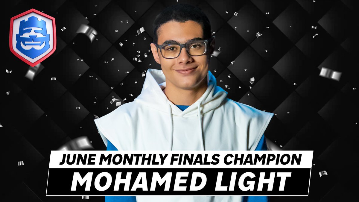 Clash Royale Esports (@esportsroyaleen) on Twitter photo 🥳 <a href="/MohamedLightCr1/">Mohamed Light</a> IS THE JUNE MONTHLY FINALS CHAMPION 🥳
He secures himself his third #CRL24 Monthly Finals victory 🔥 🥳 <a href="/MohamedLightCr1/">Mohamed Light</a> IS THE JUNE MONTHLY FINALS CHAMPION 🥳
He secures himself his third #CRL24 Monthly Finals victory 🔥
