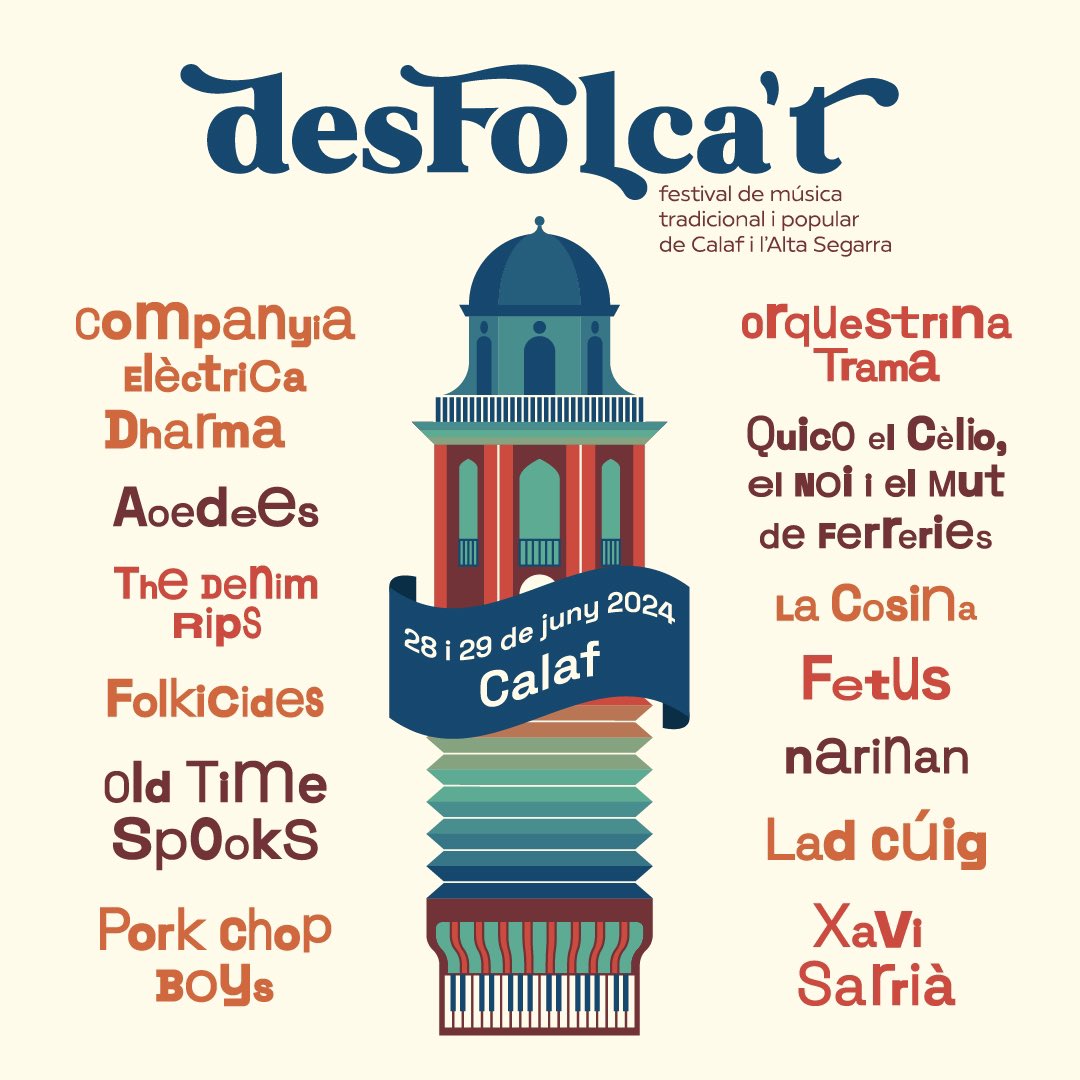 28 i 29/6: Arriba el 32è Desfolca't  amb una gran diversitat de grups emergents i mítics de la música d'arrel a més d'un nou espai punk-folk #Calaf #AltaSegarra