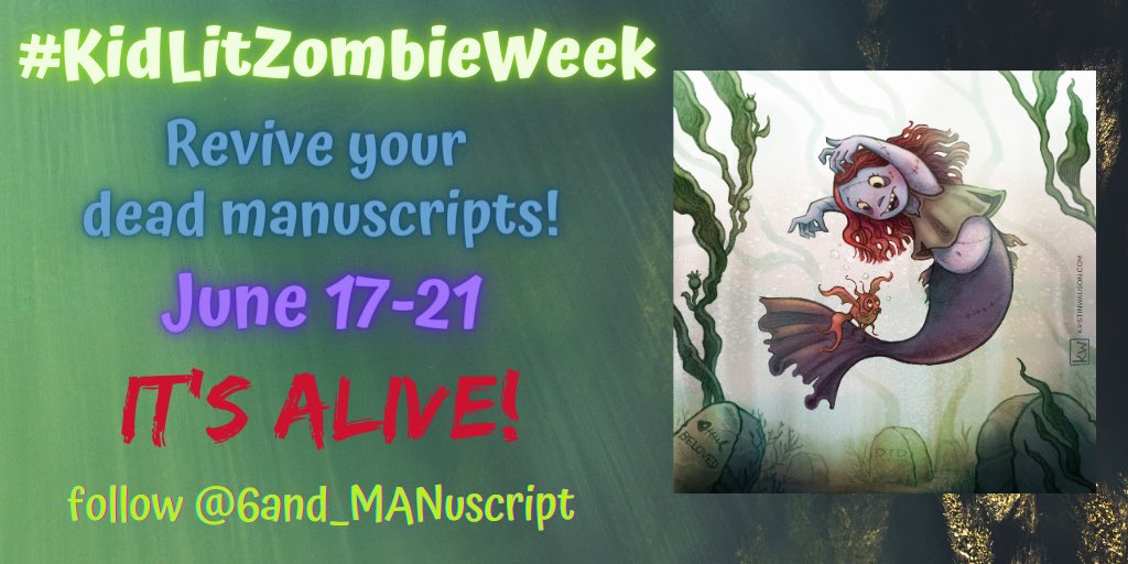 #kidlitzombieweek posts about reviving what you thought were dead #kidlit stories start on Monday! 

Tag friends &amp; share this link on other social media to ensure all your #amwriting #amrevising friends don’t miss out. 

sites.google.com/u/0/d/1uPxbhe1…

Daily discussions on this account.