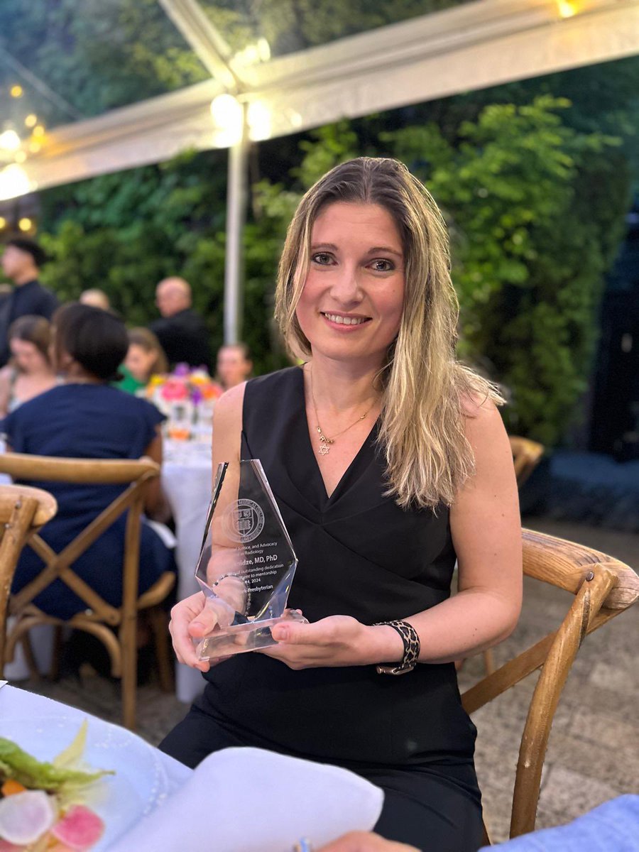 Congratulations to our very own <a href="/jana_ivanidze/">Jana Ivanidze</a> for receiving the Equity, Social Justice, and Advocacy Faculty Award at <a href="/WCMRadRes/">Weill Cornell Medicine's Radiology Residents</a> graduation last night. Your commitment to education and mentorship is truly inspiring. We are very lucky to have you in our department <a href="/WCMRadiology/">Weill Cornell Medicine Radiology</a>