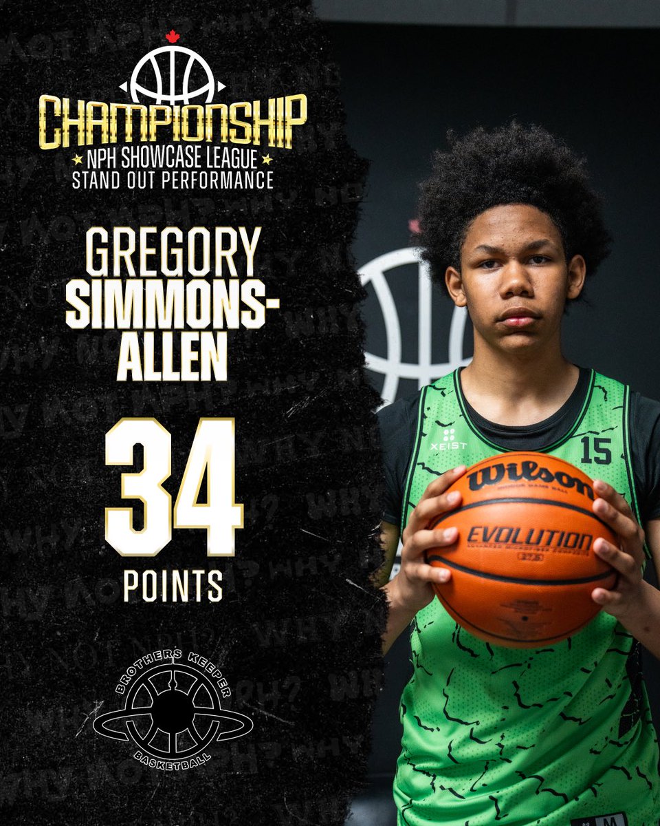 STAND OUR PERFORMANCE - Gregory Simmons-Allen

Gregory dropped a game high 34 points in a 7-2 upset win for Brothers Keeper🔥