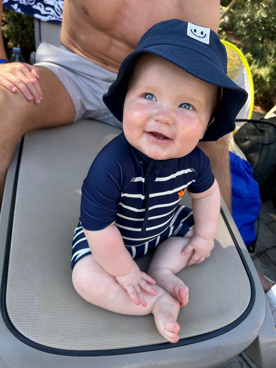 My boy loving his first holiday💙
