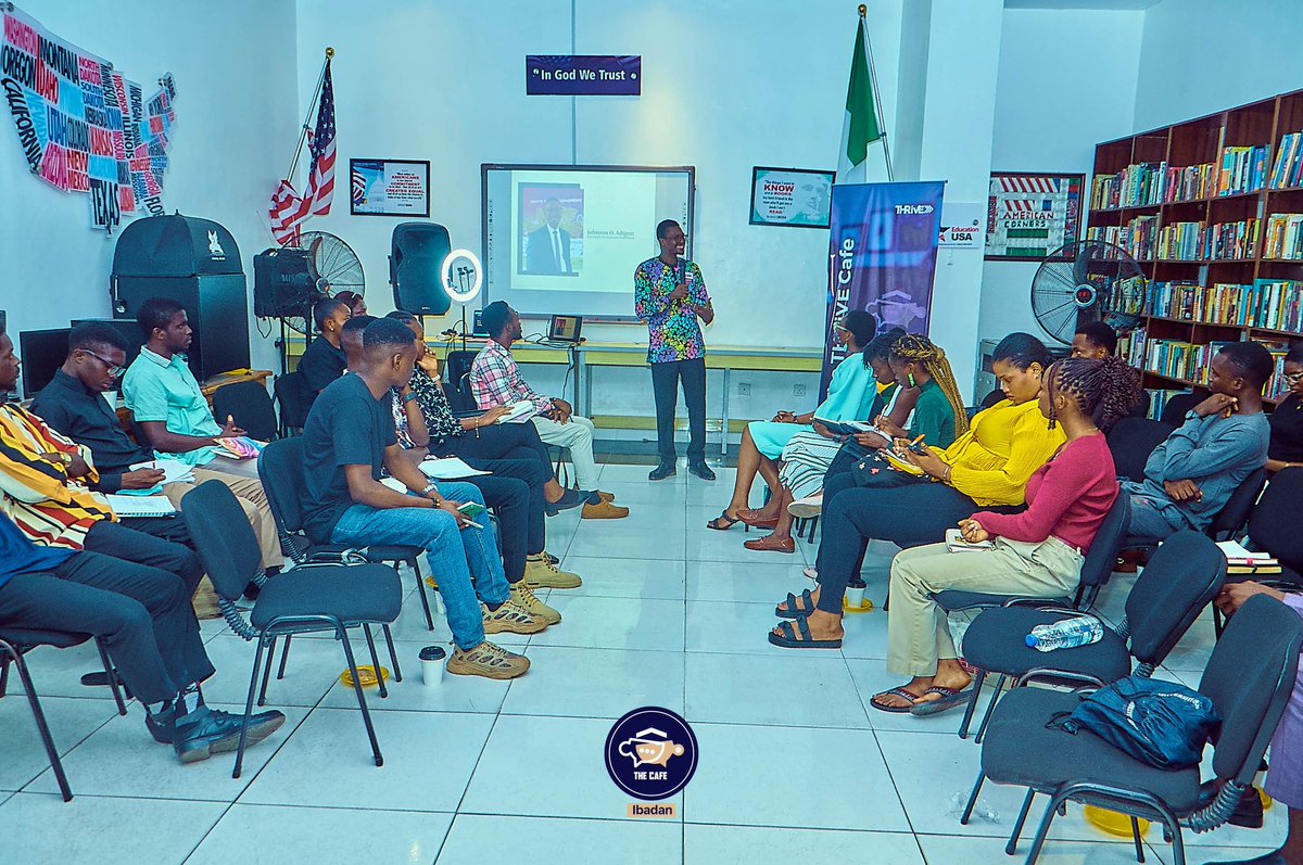 Adeseunadegoke1's tweet photo. I had an amazing time at the THRiVE Cafe held at the American corner, Ibadan last Saturday. The thought-provoking session is a timeless opportunity to indeed thrive as a young person. Thank you THRiVE HUB!📌
#Thrive #ProfesionalDevelopment #Inspiration https://t.co/tGs0XD55hd
