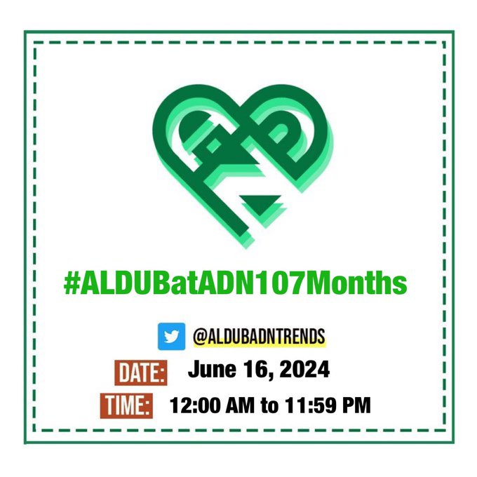 #ALDUBatADN107Months

107 months and still counting! Happy monthsary, #ADNFAM!