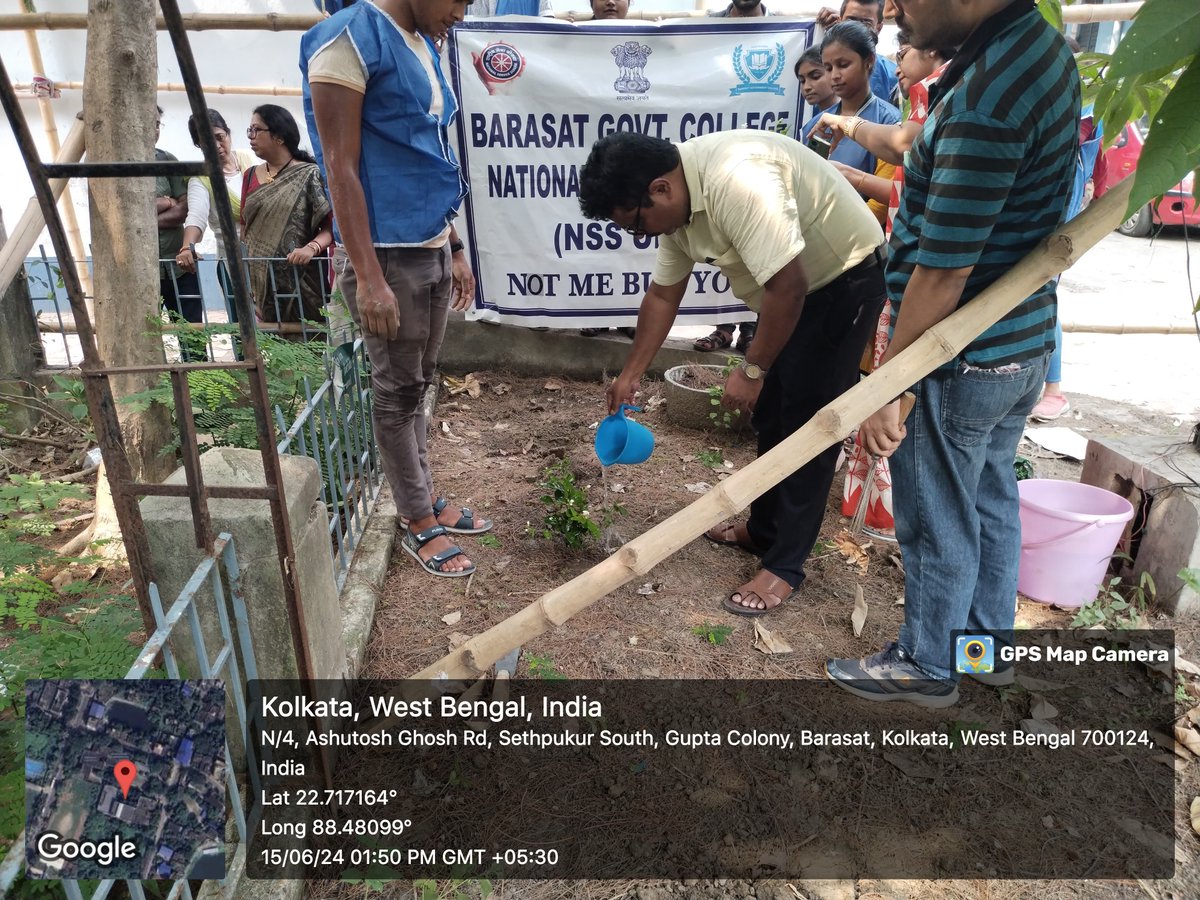 nssbgc_unit's tweet photo. #NSS Unit of #Barasat Govt. College in collaboration with 'Environment Protection &amp; Nature Cell'(BGC) observed #worldenvironmentday‌ &amp; organized #Tree Plantation programme in college premises on 15.06.2024.

@rdnss_kolkata 
@_NSSIndia 
@YASMinistry https://t.co/mpfRAcbuGT