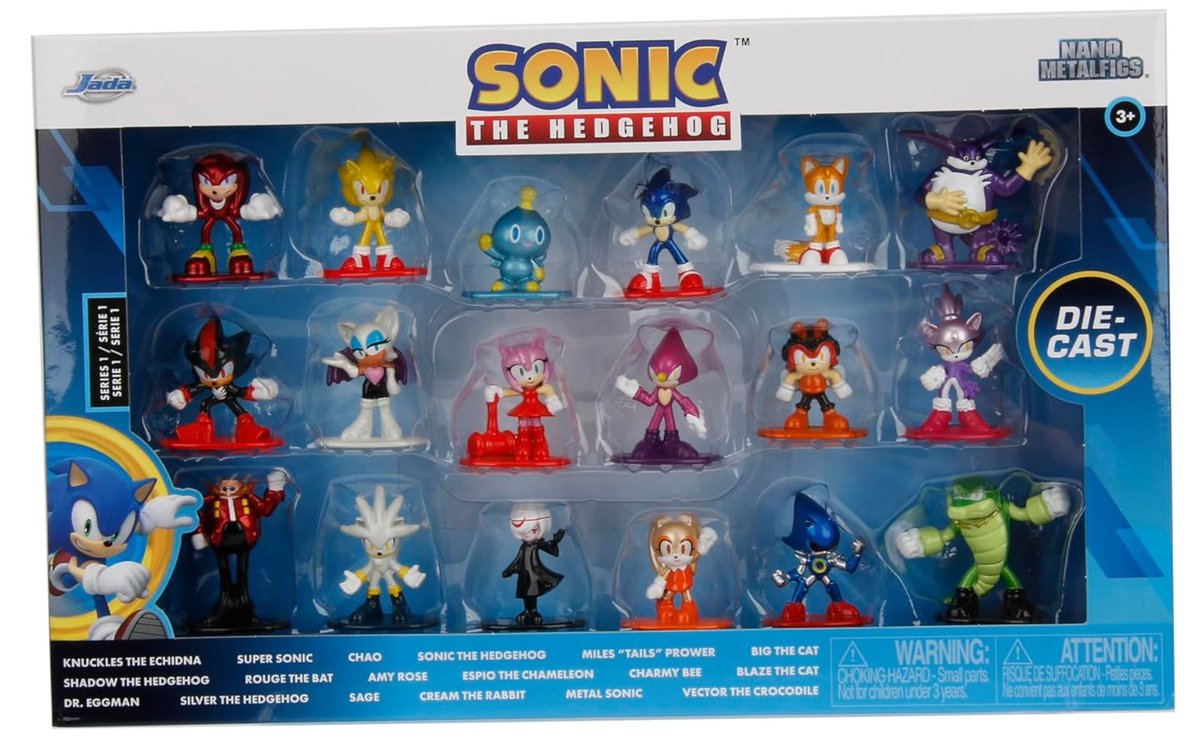 Pre-Order: Sonic The Hedgehog 1.65" 18-Pack Die-Cast Figures $27.99 via  Amazon (Prime Eligible). https://t.co/kTJY2u3GN5