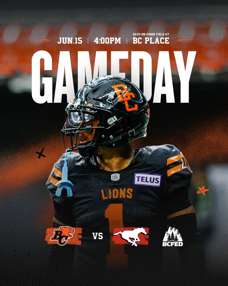 BC LIONS (@bclions) on Twitter photo TODAY IS THE DAY 🔥
First home game of the season and the CONCERT KICKOFF with <a href="/50Cent/">50cent</a> 🎶
⚔️ | #BCLions vs <a href="/calstampeders/">Calgary Stampeders</a>
🎤 | 3 PM PT
🏈 | 4 PM PT
🏟 | <a href="/saveonfoods/">Save-On-Foods</a> Field <a href="/bcplacestadium/">bcplacestadium</a>
📺 | 🇨🇦 <a href="/TSN_Sports/">TSN</a> 🇺🇸 <a href="/CBSSports/">CBS Sports</a> & <a href="/CFL/">CFL</a> +
📻 | News Talk 980 <a href="/CKNW/">CKNW</a> & <a href="/SherEPunjab600/">Sher-E-Punjab AM 600</a> TODAY IS THE DAY 🔥
First home game of the season and the CONCERT KICKOFF with <a href="/50Cent/">50cent</a> 🎶
⚔️ | #BCLions vs <a href="/calstampeders/">Calgary Stampeders</a>
🎤 | 3 PM PT
🏈 | 4 PM PT
🏟 | <a href="/saveonfoods/">Save-On-Foods</a> Field <a href="/bcplacestadium/">bcplacestadium</a>
📺 | 🇨🇦 <a href="/TSN_Sports/">TSN</a> 🇺🇸 <a href="/CBSSports/">CBS Sports</a> & <a href="/CFL/">CFL</a> +
📻 | News Talk 980 <a href="/CKNW/">CKNW</a> & <a href="/SherEPunjab600/">Sher-E-Punjab AM 600</a>