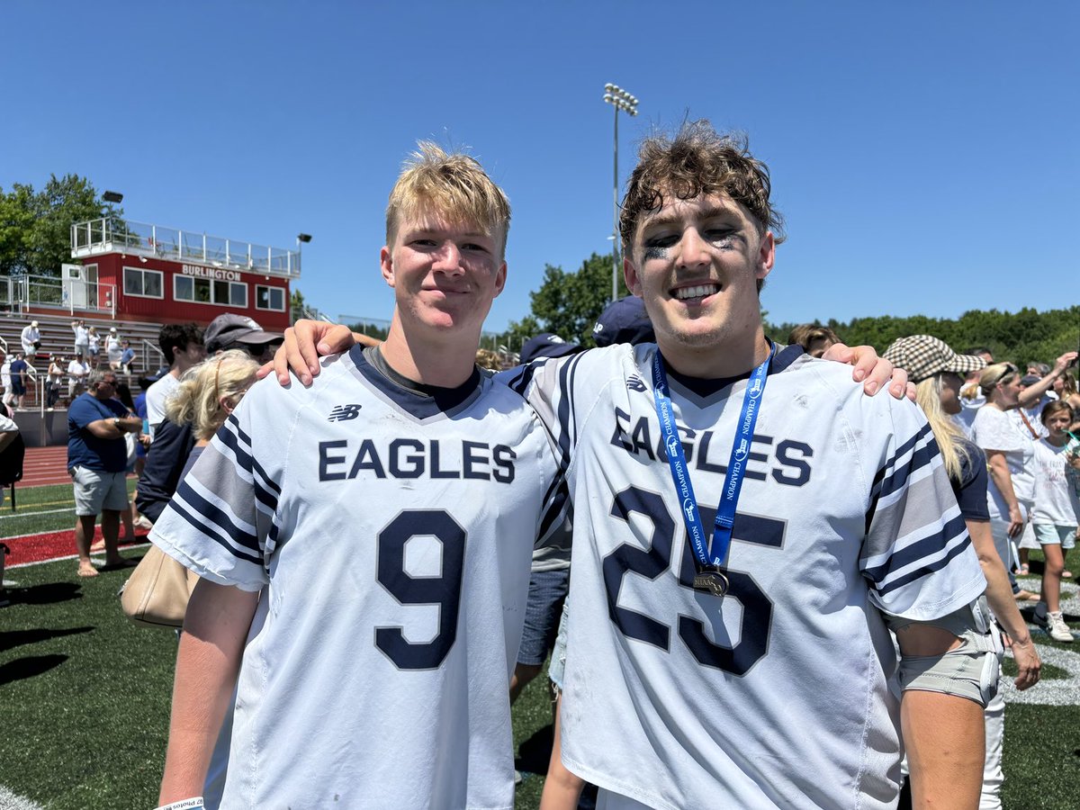 PhilStacey_SN's tweet photo. Juniors Cam McCarthy (3 goals, 4 assists) and Luke Kelly (5 goals, assist) were red hot offensively for your Division 1 state champions from St. John’s Prep today. They’ll be team leaders in the Drive for Five in 2025. https://t.co/6m5AAYHa1B