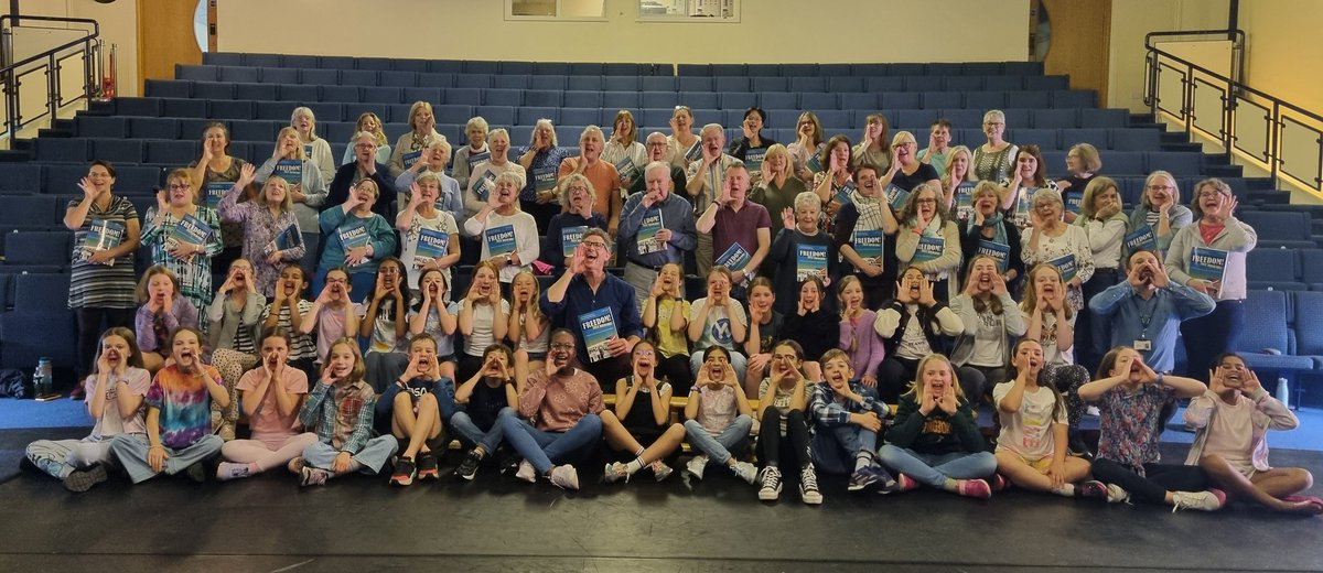 "Votes for women!!" You hear us cry which is included in our Suffragette March from Freedom - The Power of Song! What a brilliant workshop we had today with <a href="/ALEstrangeMusic/">Alexander L'Estrange</a> !! Bring on the 13th July!