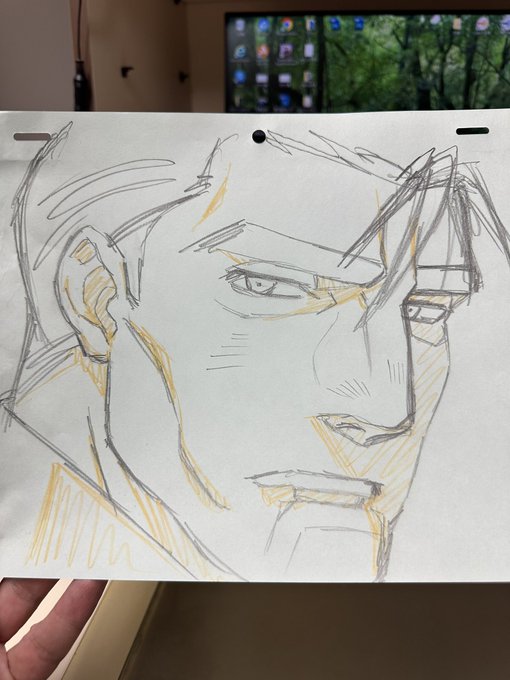 「シュワルツェネッガーとドルフラングレンとジャイアントロボの遺伝子が流れてるんだね十文字克人君には…あと承太郎とスサノオ」怪文書はこれの事です苦笑ラフの方が味わい深いかもですね、鼻のタッチとか#魔法科高校の劣等生#mahouka 