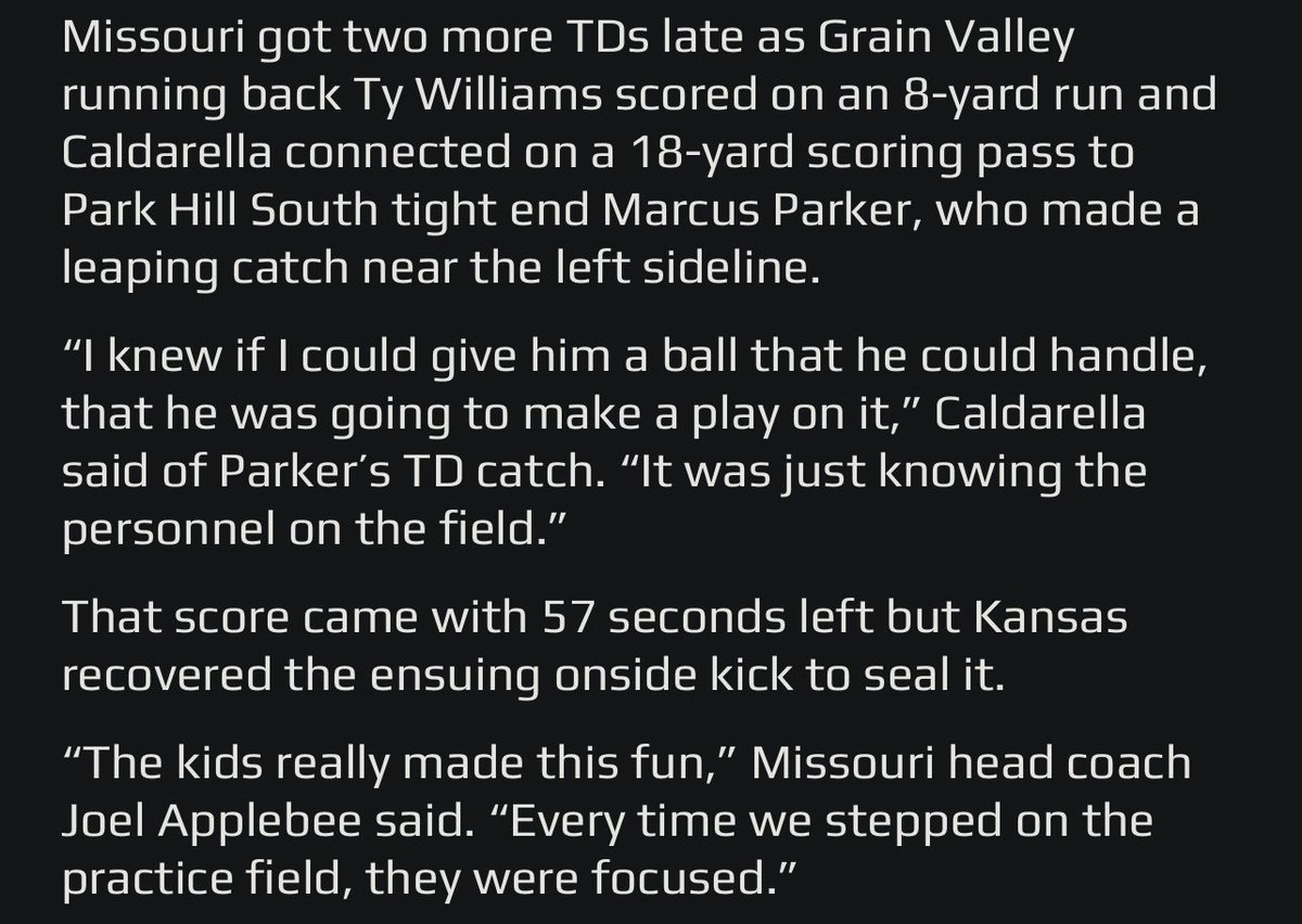 Thank you <a href="/PrepsKC/">PrepsKC</a> for the write up on our big guy <a href="/MarcusP0053/">Marcus Parker ⭐️⭐️⭐️</a> and his TD! 🔥🤩💪🏼 <a href="/AugieFB/">Augustana Football</a> <a href="/Mike_Parker02/">MikeParker2</a>