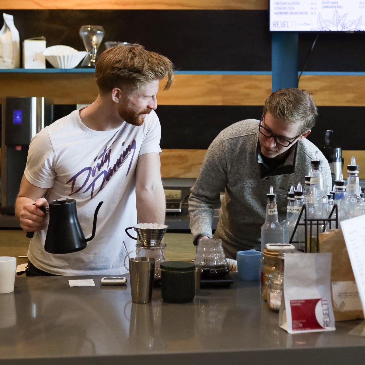 These crazy cool guys would love to nerd out and make you a delicious cup of coffee today