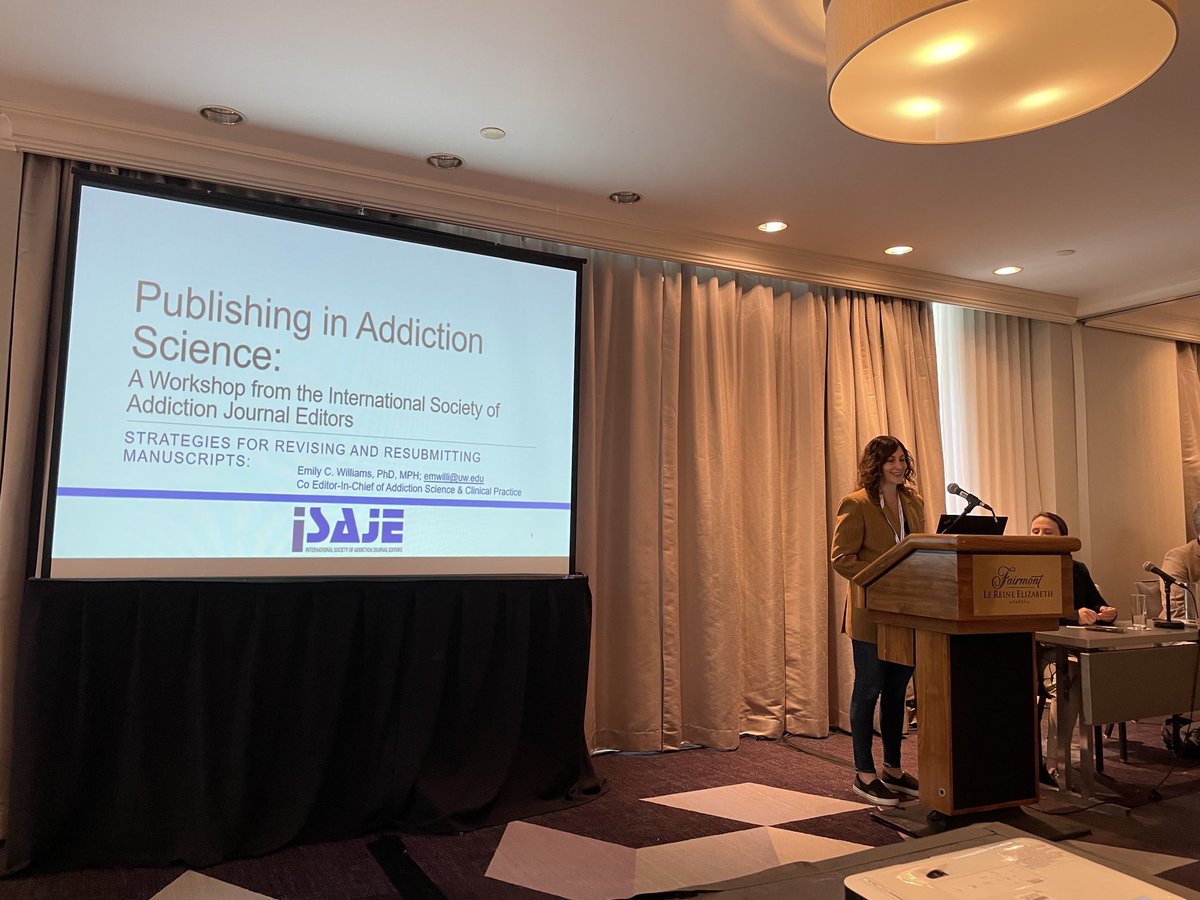 Emily Williams is next up…approaches to revising and resubmitting your manuscript! ⁦@AddJournalEds⁩ #cpdd24